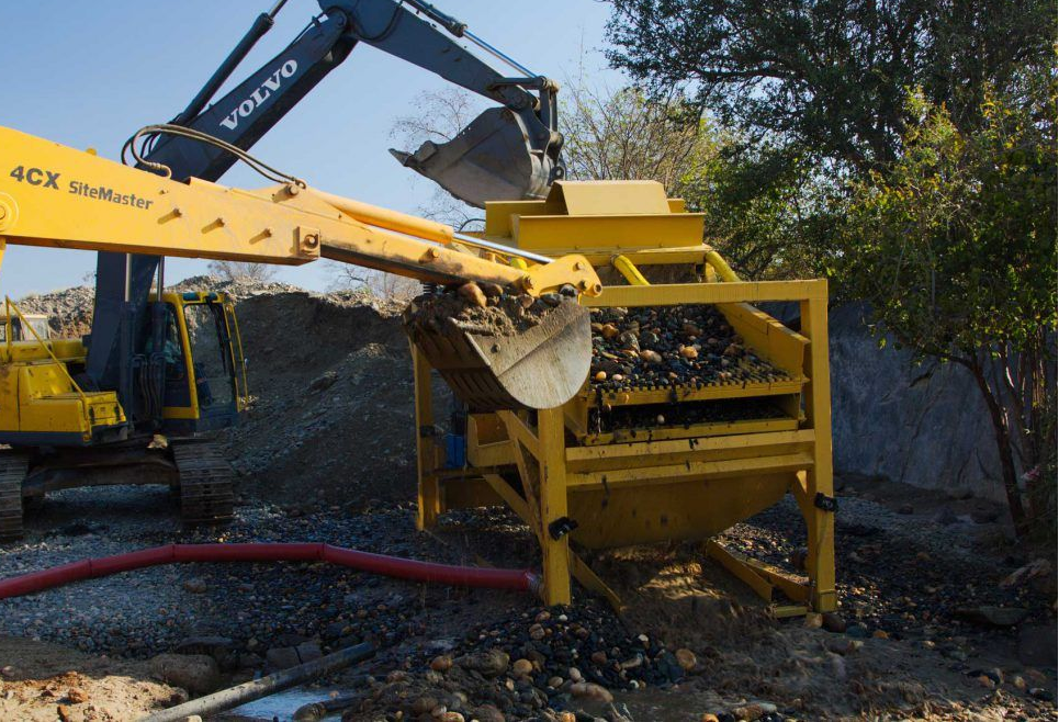 Machine d'extraction d'or de sable d'écran vibrant de plate-forme